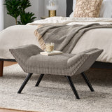 Christopher Knight Home® - Noble House - Rosalynn Tufted Fabric Ottoman/Bench