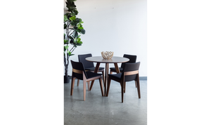 Dover Contemporary Walnut Dining Table - Perfect for Small Spaces, Stylish Mid-Century Design