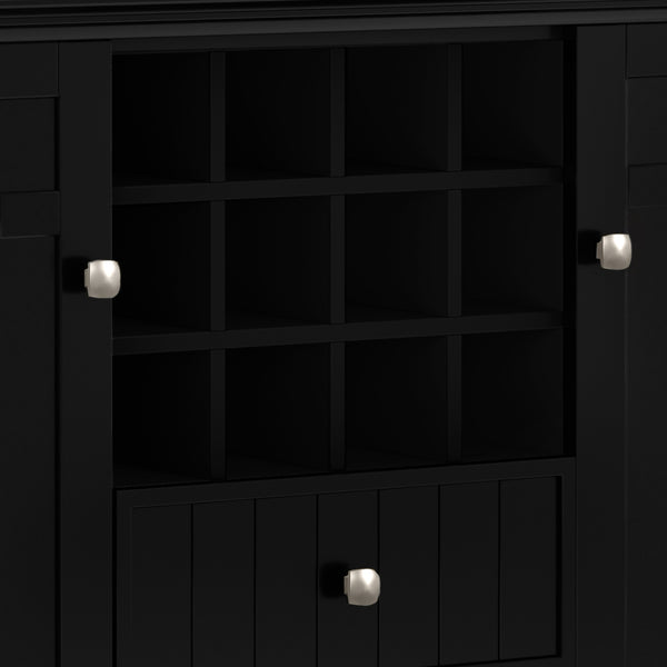 English Elm Bedford Sideboard Buffet With Wine Rack - Elegant Black Storage Solution For Dining & Living Spaces B136P158481