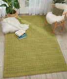 Nourison Perris PERR1 Handmade Woven No Border Indoor Only Contemporary  Rug Green, Green 100% Wool 99446223173