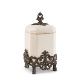 Acanthus Stoneware Canister, 14" EAW31627 Park Hill