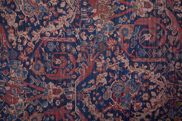 Feizy Rugs Rawlins Vintage-inspired Machine Made Polyester Low Pile Oriental Rug - Timeless Elegance For Any Space Red,Blue,Tan Polyester Rln39hgfnvymltf71