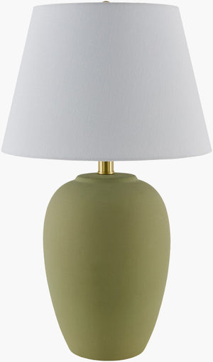 Livabliss Matera Hand-painted Ceramic Table Lamp with Linen Shade for Bedroom or Reading Nook ERA-002