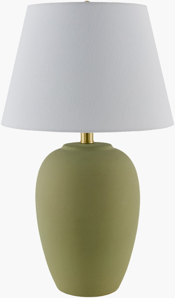 Livabliss Matera Hand-painted Ceramic Table Lamp with Linen Shade for Bedroom or Reading Nook ERA-002