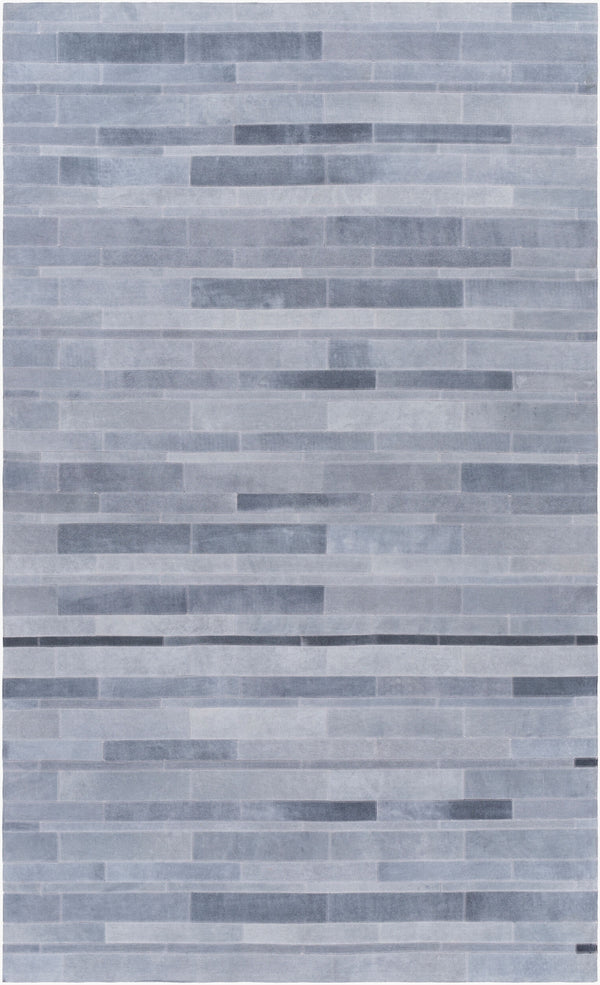 Surya Elvira 8' X 10' Handmade Leather Rug - Rustic Elegance, No Pile, Spot Clean, One Year Warranty! Slate Leather Era1000-810