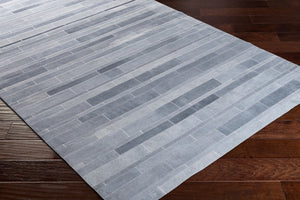 Surya Elvira 8' X 10' Handmade Leather Rug - Rustic Elegance, No Pile, Spot Clean, One Year Warranty! Slate Leather Era1000-810
