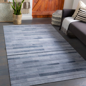 Surya Elvira 8' X 10' Handmade Leather Rug - Rustic Elegance, No Pile, Spot Clean, One Year Warranty! Slate Leather Era1000-810