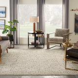 Nourison Vail VAI03 Handmade Tufted No Border Indoor Only Rustic Contemporary Rug Ivory Multicolor, Ivory Multicolor 100% Wool 99446794604