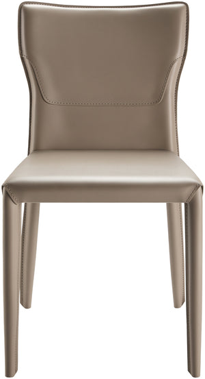 Eric ERC-001 32"H x 18"W x 22"D, 32"H x 18"W x 22"D Dining Chair ERC-001  Upholstery: Light Brown; Base: Khaki Surya