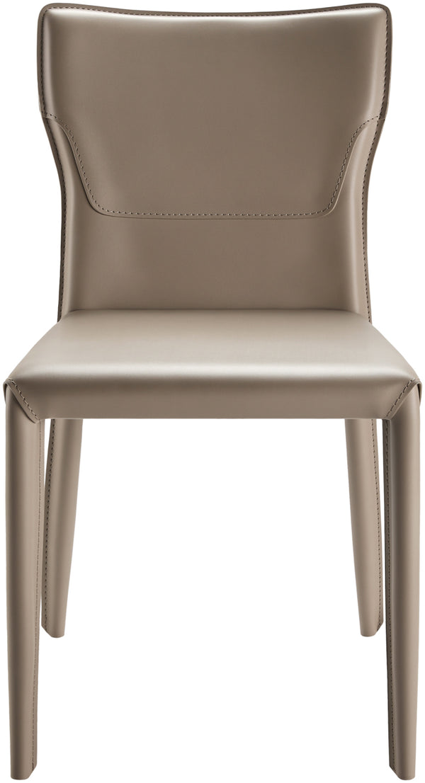 Eric ERC-001 32"H x 18"W x 22"D, 32"H x 18"W x 22"D Dining Chair ERC-001  Upholstery: Light Brown; Base: Khaki Surya