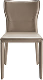 Eric ERC-001 32"H x 18"W x 22"D, 32"H x 18"W x 22"D Dining Chair ERC-001  Upholstery: Light Brown; Base: Khaki Surya