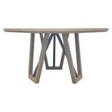 Pure Modern Dining 60 In. Round Table with Wood Base