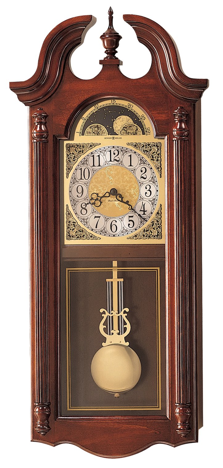 Hekman Furniture 620158 Fenwick Wall Clock - Stunning Antique Design With Dual-chime Quartz Movement & Pendulum Decor Windsor Cherry Fenwick Wall Clock 620158