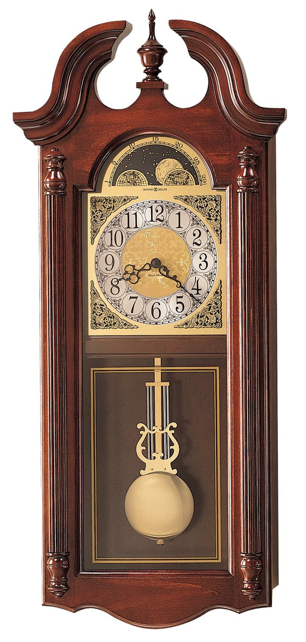 Hekman Furniture 620158 Fenwick Wall Clock - Stunning Antique Design With Dual-chime Quartz Movement & Pendulum Decor Windsor Cherry Fenwick Wall Clock 620158