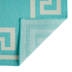 English Elm Christopher Knight Home® - 6560G Teal & Ivory Machine-Woven Rug 7'10"x10' - 100% Polypropylene, Low Pile 0.16" Durable Style 68909.00