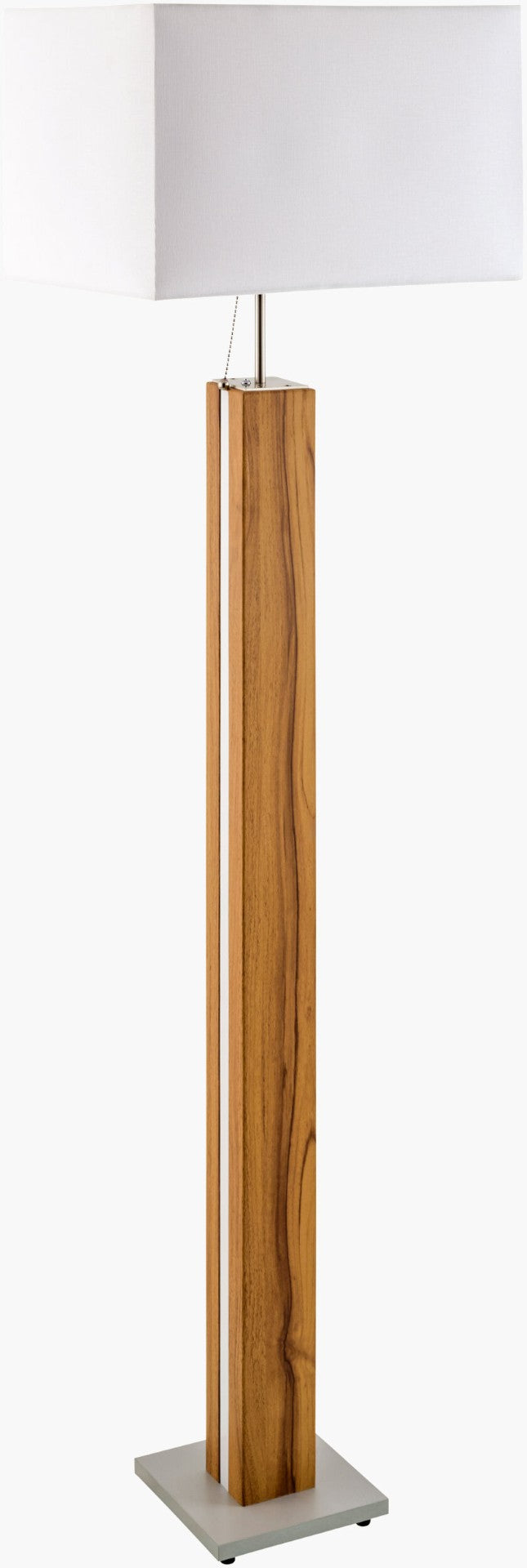 Livabliss Edria Tall Linen Shade Floor Lamp with Metal Frame for Living Room Reading Nook ERIA-001