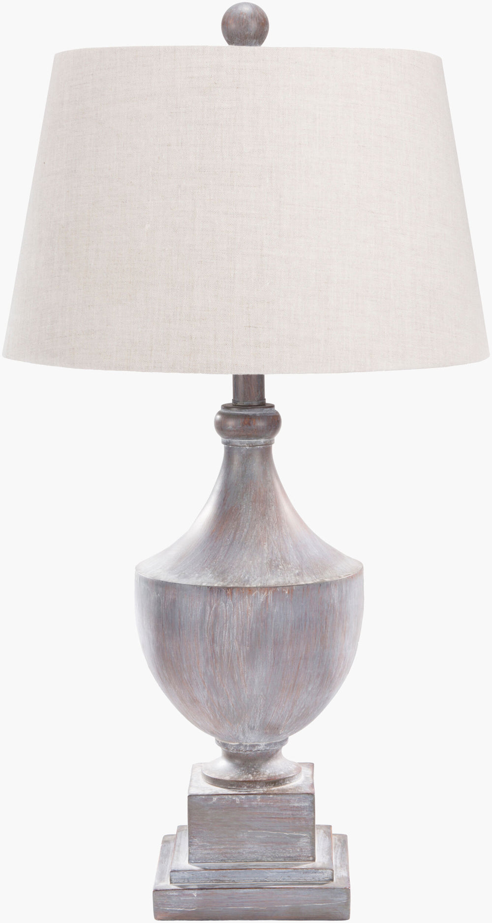Surya Eleanor 28" Linen Accent Table Lamp - Elegant Design, Soft Lighting For Home & Office Décor Upgrade Gray Resin,Resin,Linen,Cotton Erlp-002