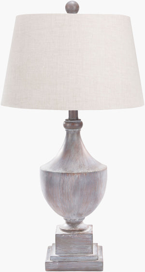 Surya Eleanor 28" Linen Accent Table Lamp - Elegant Design, Soft Lighting For Home & Office Décor Upgrade Gray Resin,Resin,Linen,Cotton Erlp-002