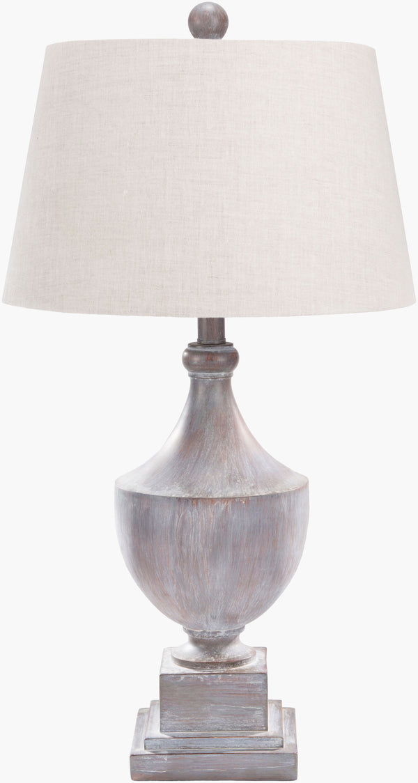 Surya Eleanor 28" Linen Accent Table Lamp - Elegant Design, Soft Lighting For Home & Office Décor Upgrade Gray Resin,Resin,Linen,Cotton Erlp-002