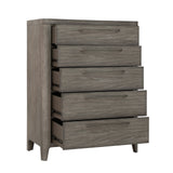 Scott Living Home Griffith Five Drawer Chest Gray with Light Wood Finish P367DJ124 Pulaski Furniture