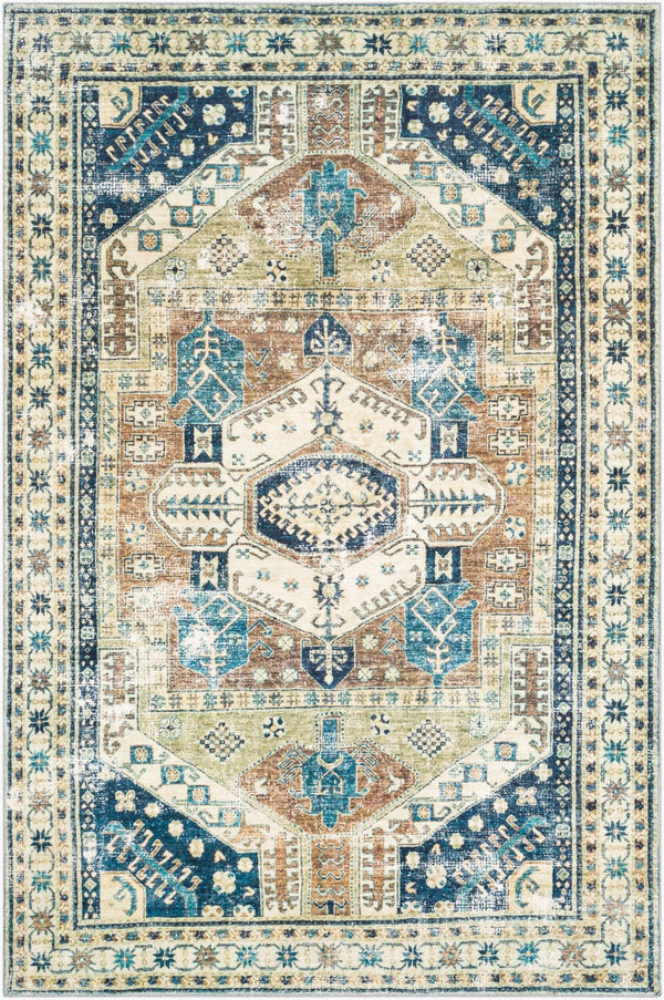 Livabliss Erin Persian Medallion Area Rug Machine Woven Polyester for Living or Dining Rooms ERN2303-81012