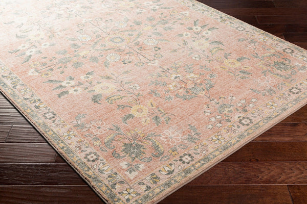 Livabliss Erin Traditional Pattern Machine Woven Polyester Rug for Entryway or Hallway Cream, Pale Pin 5'3" x 7'7" ERN2308-576