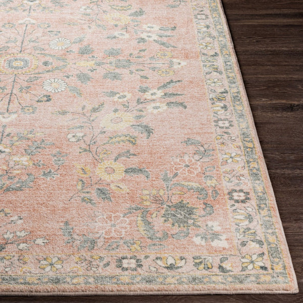 Livabliss Erin Traditional Pattern Machine Woven Polyester Rug for Entryway or Hallway Cream, Pale Pin 5'3" x 7'7" ERN2308-576