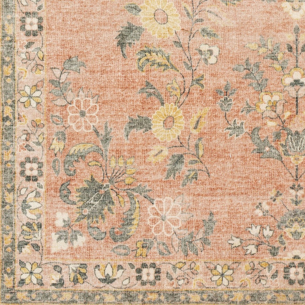 Livabliss Erin Traditional Pattern Machine Woven Polyester Rug for Entryway or Hallway Cream, Pale Pin 5'3" x 7'7" ERN2308-576