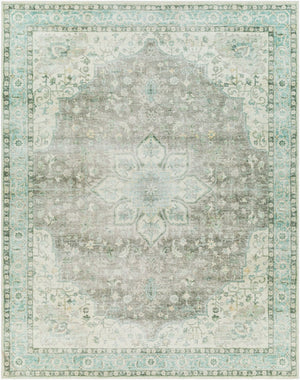 Livabliss Erin Traditional Polyester Accent Rug for Entryway Bedroom or Kitchen High Traffic Use Cream, Gray 7'6" x 9'5" ERN2309-7696