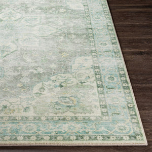 Livabliss Erin Traditional Polyester Accent Rug for Entryway Bedroom or Kitchen High Traffic Use Cream, Gray 2' x 2'11" ERN2309-23