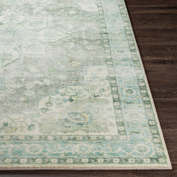 Livabliss Erin Traditional Polyester Accent Rug for Entryway Bedroom or Kitchen High Traffic Use Cream, Gray 2' x 2'11" ERN2309-23