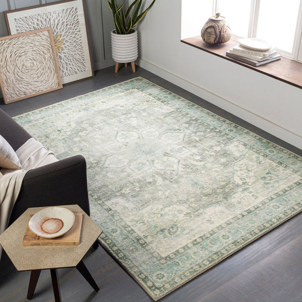 Livabliss Erin Traditional Polyester Accent Rug for Entryway Bedroom or Kitchen High Traffic Use Cream, Gray 2' x 2'11" ERN2309-23
