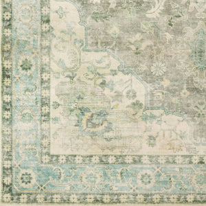 Livabliss Erin Traditional Polyester Accent Rug for Entryway Bedroom or Kitchen High Traffic Use Cream, Gray 2' x 2'11" ERN2309-23