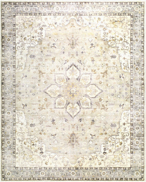 Livabliss Erin Traditional Polyester Machine Woven Rug for Entryways and High Traffic Spaces Cream, Sage 7'6" x 9'5" ERN2310-7696
