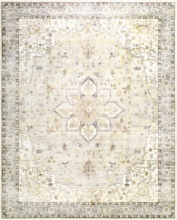 Livabliss Erin Traditional Polyester Machine Woven Rug for Entryways and High Traffic Spaces Cream, Sage 7'6" x 9'5" ERN2310-7696