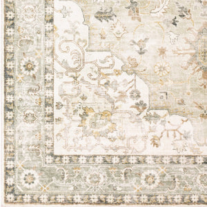 Livabliss Erin Traditional Polyester Machine Woven Rug for Entryways and High Traffic Spaces Cream, Sage 5'3" x 7'7" ERN2310-576