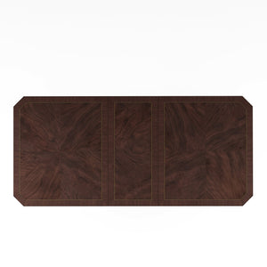 A.R.T. Furniture Revival Elegant Dual Pedestal Dining Table With Storage, Extendable Design & Stunning Mahogany Finish Brown Rubberwood Solids,Quarter Mahogany Veneer,Resin 328221-1730