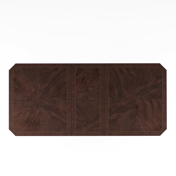 A.R.T. Furniture Revival Elegant Dual Pedestal Dining Table With Storage, Extendable Design & Stunning Mahogany Finish Brown Rubberwood Solids,Quarter Mahogany Veneer,Resin 328221-1730