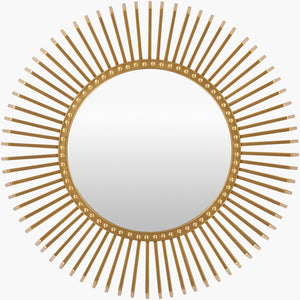 Livabliss Errol Round Geometric Iron Frame Wall Mirror for Entryway or Living Room Decor ERR001-402