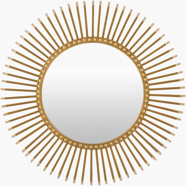 Livabliss Errol Round Geometric Iron Frame Wall Mirror for Entryway or Living Room Decor ERR001-402