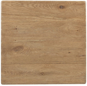 Hooker Furniture Driftwood Rustic End Table With Buckboard Finish, Oak Pedestal Accent Table With Distressed Charm Light Wood 6820-80113-80