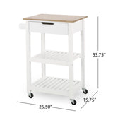 Christopher Knight Home® - Noble House - Dade Kitchen Cart with Wheels