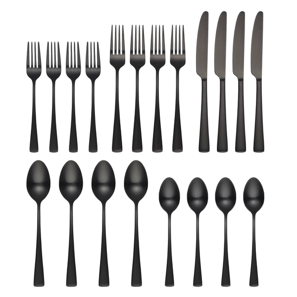 Lenox Cambridge Cerys Black Satin 20-Piece Flatware Set NO COLOR METAL 511520CKW12R