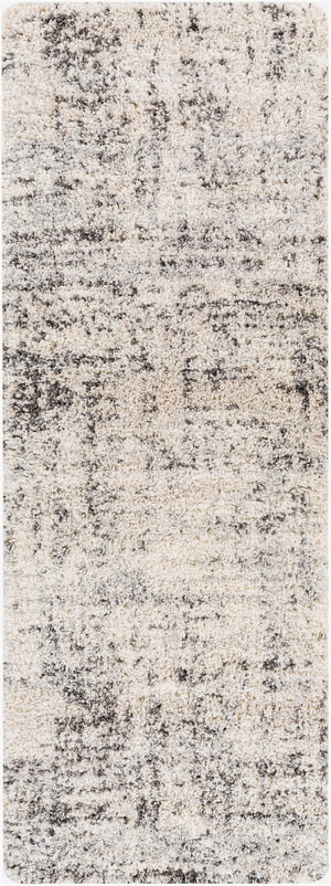 Livabliss Eskimo High Pile Shag Runner Rug Plush Polypropylene for Hallway or Bedside Black, Light Be 2'7" x 7'3" ESG2300-2773