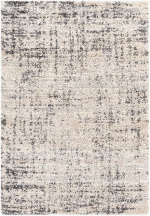 Livabliss Eskimo High Pile Shag Runner Rug Plush Polypropylene for Hallway or Bedside Black, Light Be 5'3" x 7' ESG2300-537