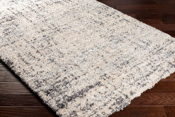 Livabliss Eskimo High Pile Shag Runner Rug Plush Polypropylene for Hallway or Bedside Black, Light Be 5'3" x 7' ESG2300-537
