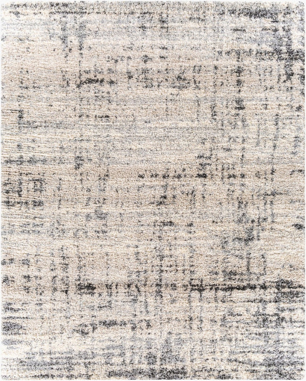 Livabliss Eskimo High Pile Shag Runner Rug Plush Polypropylene for Hallway or Bedside Black, Light Be 7'10" x 10' ESG2300-71010