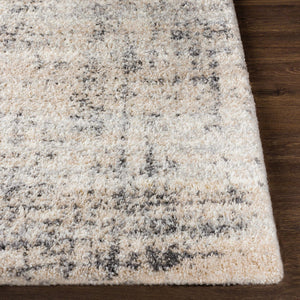 Livabliss Eskimo High Pile Shag Runner Rug Plush Polypropylene for Hallway or Bedside Black, Light Be 5'3" x 7' ESG2300-537