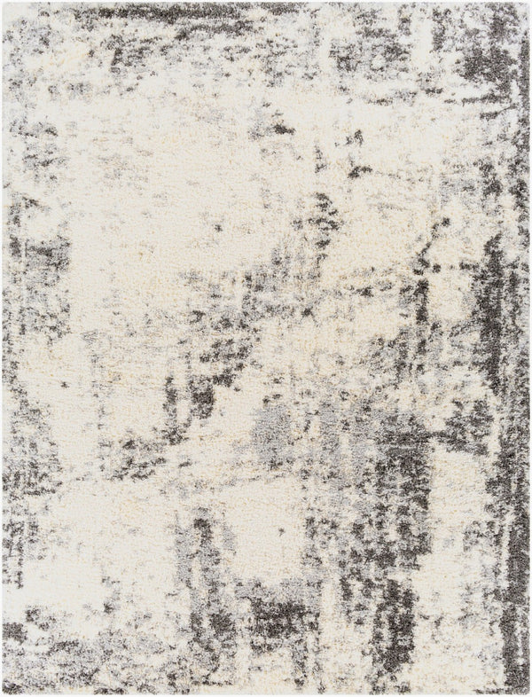 Livabliss Eskimo Shag Plush Polypropylene Runner Rug for Hallways and Modern Interiors Black, Cream 7'10" x 10' ESG2311-71010