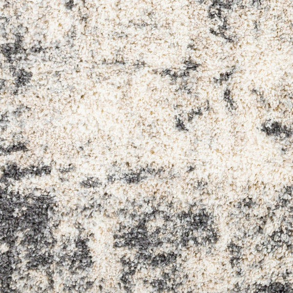 Livabliss Eskimo Shag Plush Polypropylene Runner Rug for Hallways and Modern Interiors Black, Cream 5'3" x 7' ESG2311-537